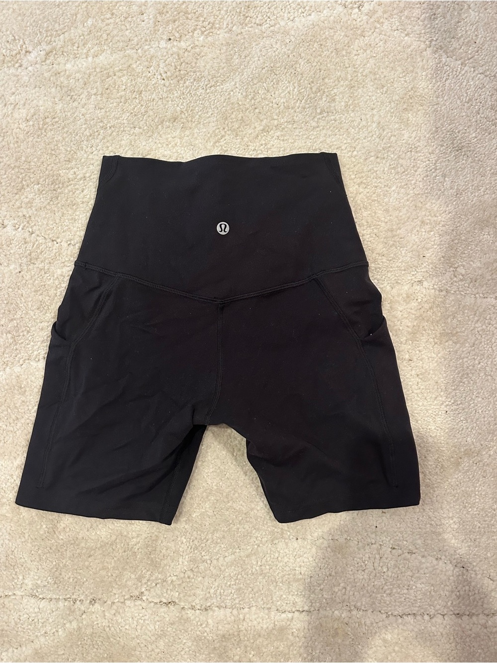 lululemon athletica Black High-Rise Athletic Bike Shorts